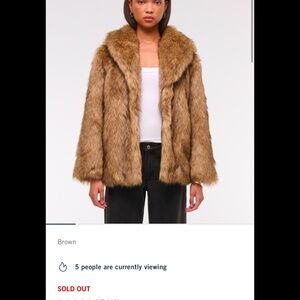 Abercrombie faux fur coat